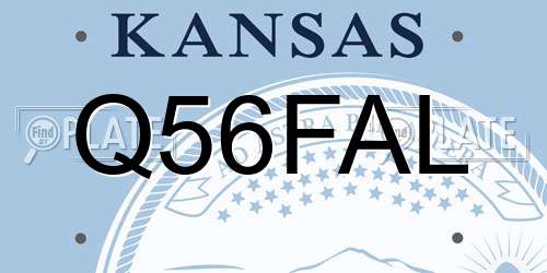 Q56FAL Kansas License Plate