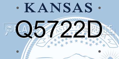 Q5722D Kansas License Plate