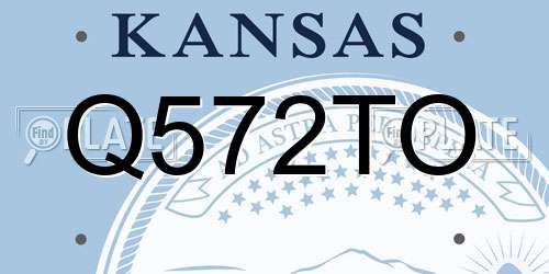 Q572TO Kansas License Plate