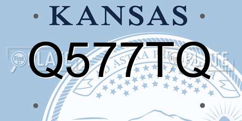 Q577TQ Kansas License Plate