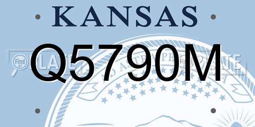 Q5790M Kansas License Plate
