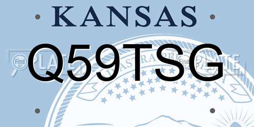 Q59TSG Kansas License Plate