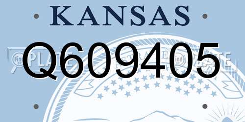 Q609405 Kansas License Plate
