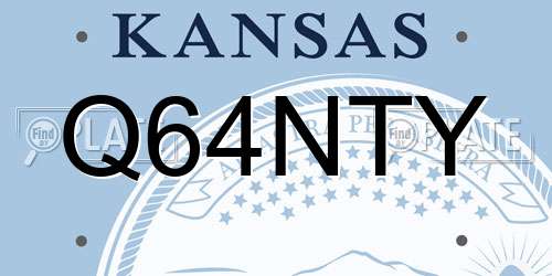 Q64NTY Kansas License Plate
