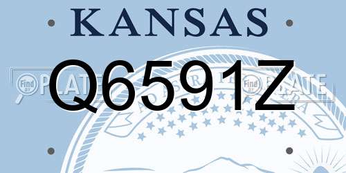 Q6591Z Kansas License Plate
