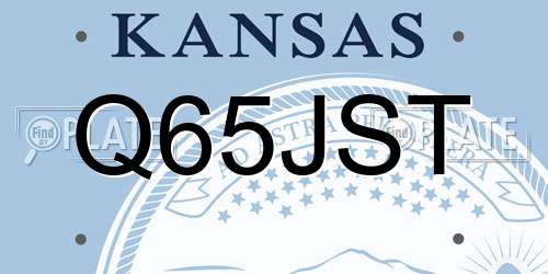 Q65JST Kansas License Plate