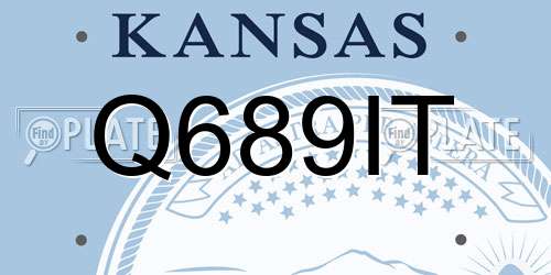 Q689IT Kansas License Plate