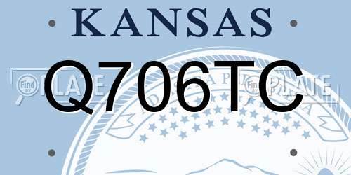 Q706TC Kansas License Plate