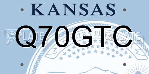 Q70GTC Kansas License Plate
