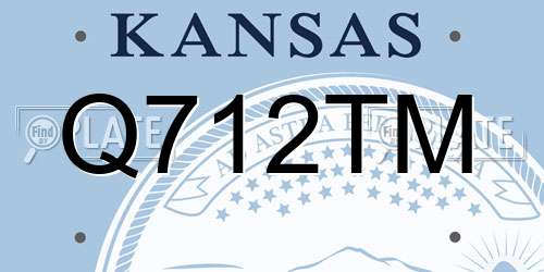 Q712TM Kansas License Plate