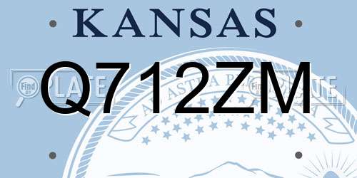 Q712ZM Kansas License Plate