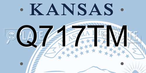 Q717TM Kansas License Plate