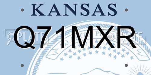 Q71MXR Kansas License Plate