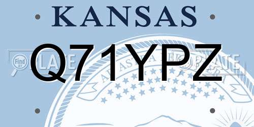 Q71YPZ Kansas License Plate