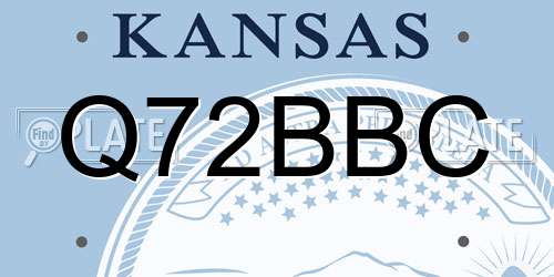 Q72BBC Kansas License Plate