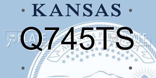 Q745TS Kansas License Plate