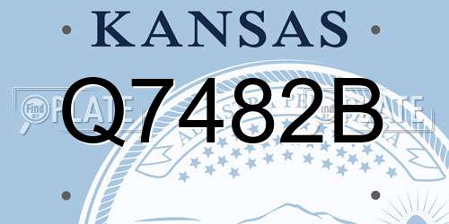 Q7482B Kansas License Plate
