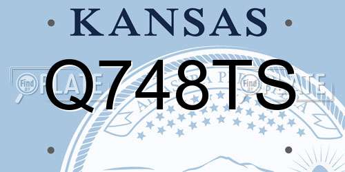 Q748TS Kansas License Plate