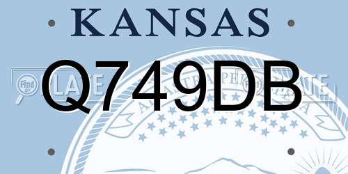 Q749DB Kansas License Plate