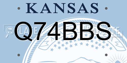 Q74BBS Kansas License Plate