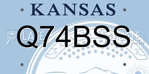 Q74BSS Kansas License Plate