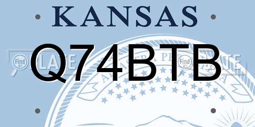 Q74BTB Kansas License Plate
