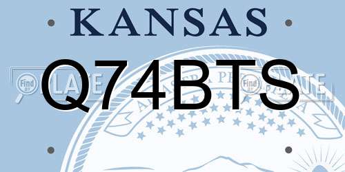 Q74BTS Kansas License Plate