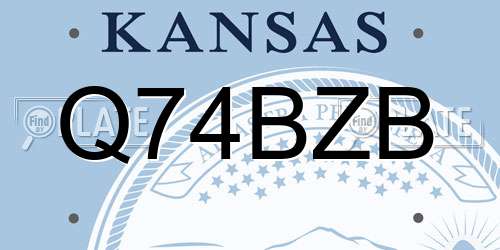 Q74BZB Kansas License Plate