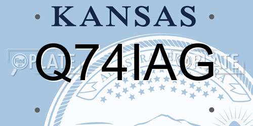 Q74IAG Kansas License Plate