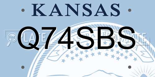 Q74SBS Kansas License Plate