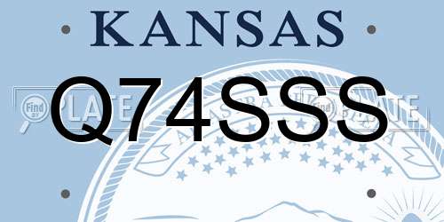 Q74SSS Kansas License Plate