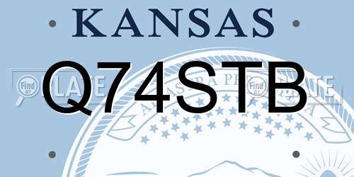 Q74STB Kansas License Plate
