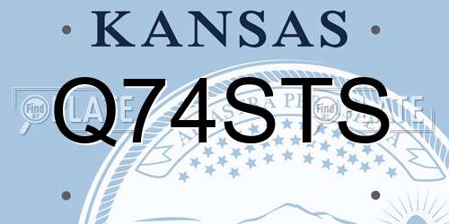 Q74STS Kansas License Plate