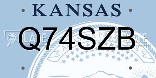 Q74SZB Kansas License Plate