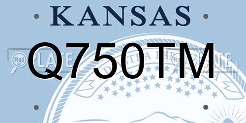 Q750TM Kansas License Plate