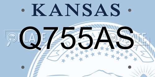 Q755AS Kansas License Plate