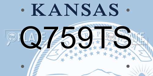 Q759TS Kansas License Plate
