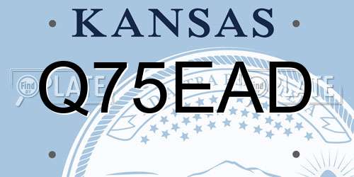 Q75EAD Kansas License Plate
