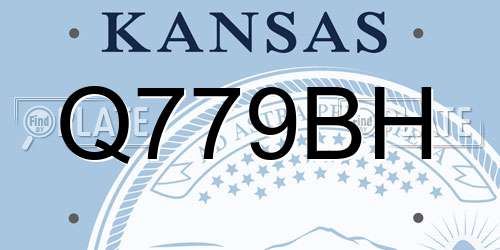 Q779BH Kansas License Plate