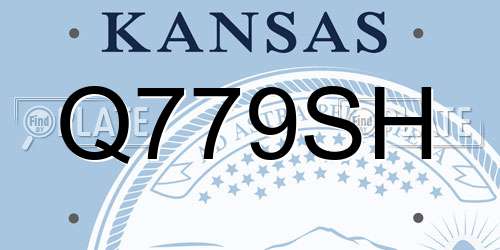 Q779SH Kansas License Plate