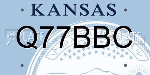 Q77BBC Kansas License Plate