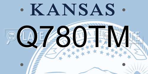 Q780TM Kansas License Plate