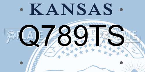 Q789TS Kansas License Plate