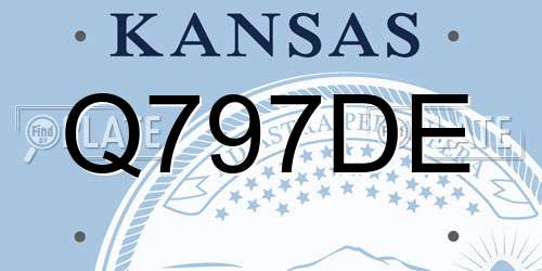 Q797DE Kansas License Plate