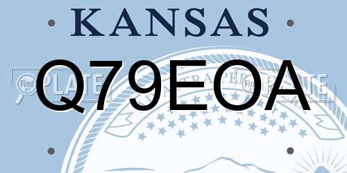 Q79EOA Kansas License Plate