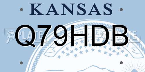 Q79HDB Kansas License Plate