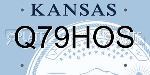 Q79HOS Kansas License Plate