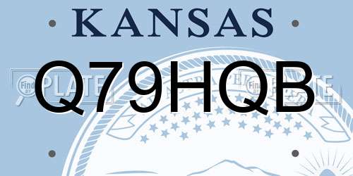 Q79HQB Kansas License Plate