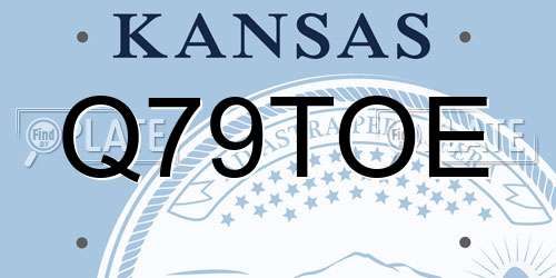 Q79TOE Kansas License Plate