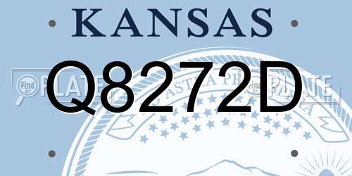 Q8272D Kansas License Plate